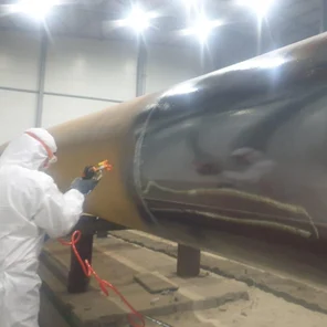 Нанесение АКЗ (ЛКМ) аппаратом безвоздушной покраски (типа AISPRO)